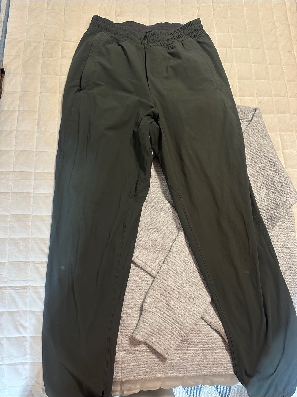 Men's Olive Green Performance Jogger Pants